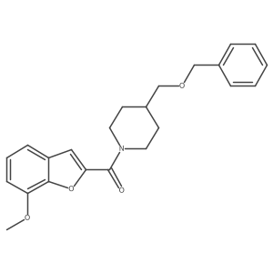 4-[(Benzyloxy)methyl]-1-(7-methoxy-1-benzofuran-2-carbonyl)piperidine Structure