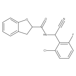 N-[(2-chloro-6-fluorophenyl)(cyano)methyl]-2,3-dihydro-1-benzofuran-2-carboxamide Structure