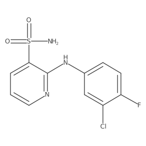 2-[(3-Chloro-4-fluorophenyl)amino]pyridine-3-sulfonamide结构式