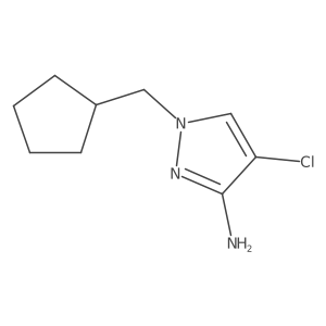 4-chloro-1-(cyclopentylmethyl)-1H-pyrazol-3-amine结构式
