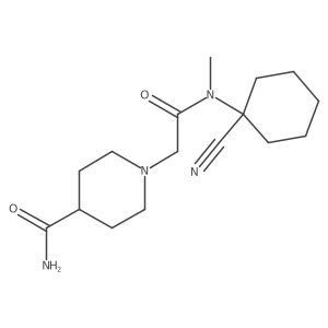 1-{[(1-Cyanocyclohexyl)(methyl)carbamoyl]methyl}piperidine-4-carboxamide结构式