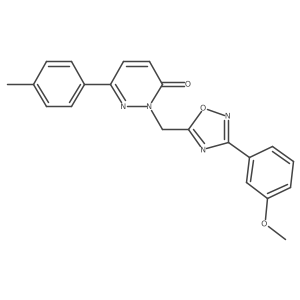 2-{[3-(3-Methoxyphenyl)-1,2,4-oxadiazol-5-YL]methyl}-6-(4-methylphenyl)-2,3-dihydropyridazin-3-one Structure