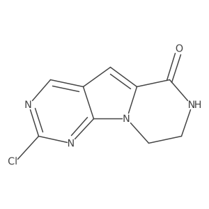 2-Chloro-8,9-dihydropyrazino[1',2':1,5]pyrrolo[2,3-d]pyrimidin-6(7H)-one结构式