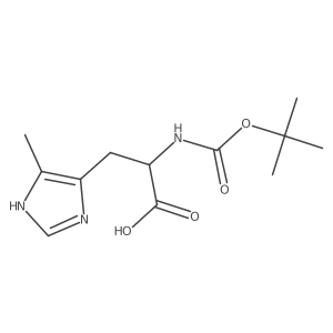 2-{[(tert-butoxy)carbonyl]amino}-3-(4-methyl-1H-imidazol-5-yl)propanoic acid结构式