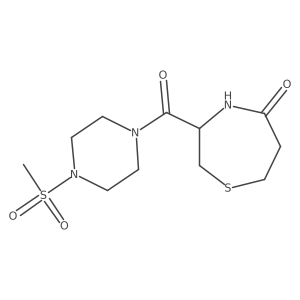 3-(4-(Methylsulfonyl)piperazine-1-carbonyl)-1,4-thiazepan-5-one Structure