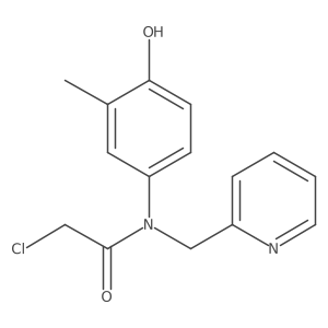 2-chloro-N-(4-hydroxy-3-methylphenyl)-N-(pyridin-2-ylmethyl)acetamide结构式