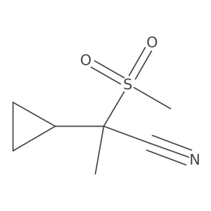 2-Cyclopropyl-2-(methylsulfonyl)propanenitrile Structure