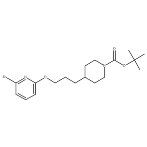 tert-Butyl 4-(3-((6-bromopyridin-2-yl)oxy)propyl)piperidine-1-carboxylate结构式