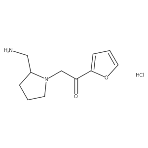 2-(2-(Aminomethyl)pyrrolidin-1-yl)-1-(furan-2-yl)ethanone hydrochloride Structure
