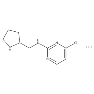 4-chloro-N-(pyrrolidin-2-ylmethyl)pyrimidin-2-amine hydrochloride Structure