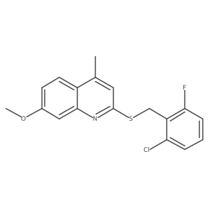 2-[(2-Chloro-6-fluorobenzyl)sulfanyl]-7-methoxy-4-methylquinoline Structure