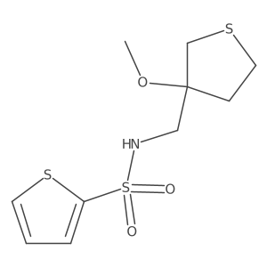 N-((3-methoxytetrahydrothiophen-3-yl)methyl)thiophene-2-sulfonamide结构式