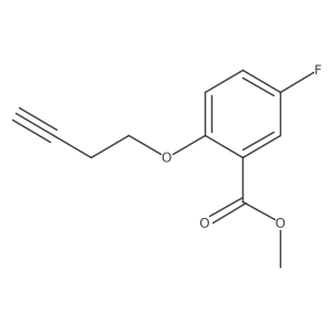 Methyl 2-(but-3-ynyloxy)-5-fluorobenzoate结构式