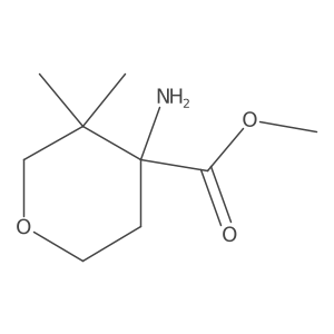 Methyl 4-amino-3,3-dimethyloxane-4-carboxylate结构式