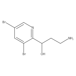 3-Amino-1-(3,5-dibromopyridin-2-yl)propan-1-ol Structure