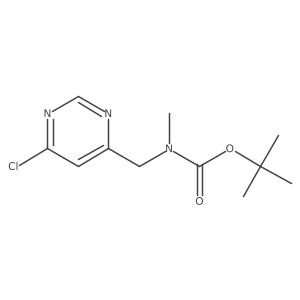 tert-Butyl ((6-chloropyrimidin-4-yl)methyl)(methyl)carbamate结构式