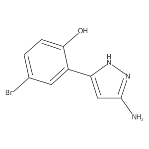 2-(3-Amino-1H-pyrazol-5-yl)-4-bromophenol结构式