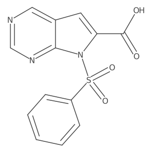 7-(Phenylsulfonyl)-7H-pyrrolo[2,3-d]pyrimidine-6-carboxylic acid结构式