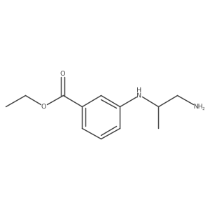 Ethyl 3-[(1-aminopropan-2-yl)amino]benzoate结构式