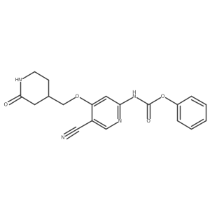 N-[5-cyano-4-[(2-oxo-4-piperidinyl)methoxy]-2-pyridinyl]carbamic acid phenyl ester结构式