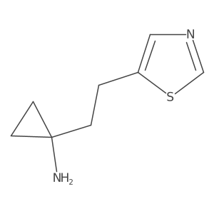 1-[2-(1,3-Thiazol-5-yl)ethyl]cyclopropan-1-amine结构式