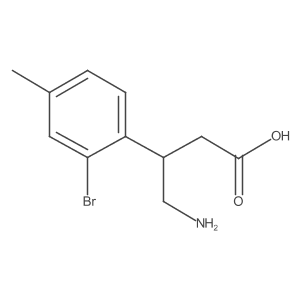 4-Amino-3-(2-bromo-4-methylphenyl)butanoic acid结构式