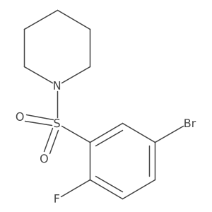 1-[(5-Bromo-2-fluorobenzene)sulfonyl]piperidine Structure