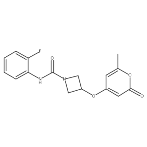 N-(2-fluorophenyl)-3-((6-methyl-2-oxo-2H-pyran-4-yl)oxy)azetidine-1-carboxamide结构式