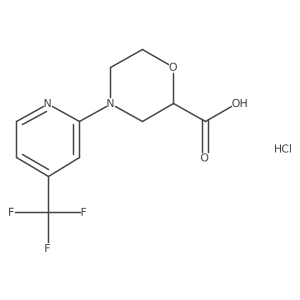 4-[4-(Trifluoromethyl)pyridin-2-yl]morpholine-2-carboxylic acid hydrochloride Structure