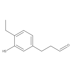 Benzenepropanal, 4-ethyl-3-mercapto- Structure
