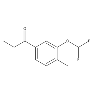 1-(3-(Difluoromethoxy)-4-methylphenyl)propan-1-one Structure