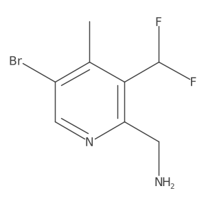 2-(Aminomethyl)-5-bromo-3-(difluoromethyl)-4-methylpyridine结构式