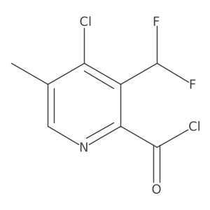 4-Chloro-3-(difluoromethyl)-5-methylpyridine-2-carbonyl chloride Structure