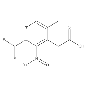 2-(Difluoromethyl)-5-methyl-3-nitropyridine-4-acetic acid Structure