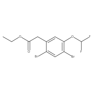Ethyl 2,4-dibromo-5-(difluoromethoxy)phenylacetate Structure