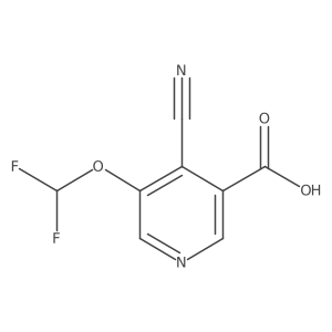 4-Cyano-5-(difluoromethoxy)nicotinic acid Structure