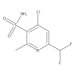 4-Chloro-6-(difluoromethyl)-2-methylpyridine-3-sulfonamide结构式