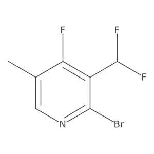2-Bromo-3-(difluoromethyl)-4-fluoro-5-methylpyridine Structure
