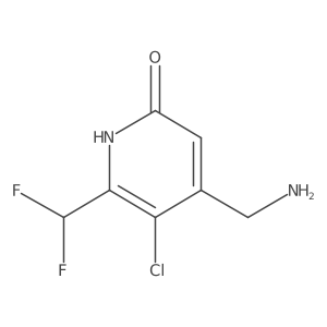 4-(Aminomethyl)-5-chloro-6-(difluoromethyl)pyridin-2-ol结构式