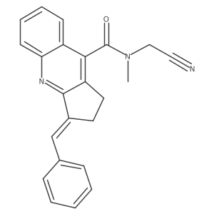 N-(cyanomethyl)-N-methyl-3-(phenylmethylidene)-1H,2H,3H-cyclopenta[b]quinoline-9-carboxamide Structure