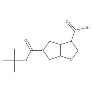 (3S,3aS,6aS)-5-(tert-Butoxycarbonyl)hexahydro-2H-furo[2,3-c]pyrrole-3-carboxylic acid Structure