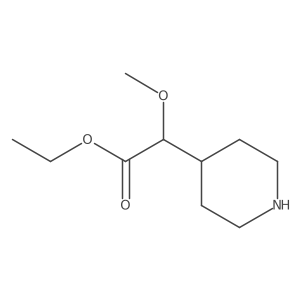 Ethyl 2-methoxy-2-(piperidin-4-yl)acetate结构式