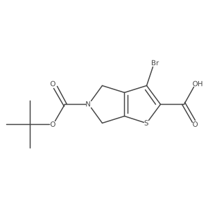 3-bromo-5-[(tert-butoxy)carbonyl]-4H,5H,6H-thieno[2,3-c]pyrrole-2-carboxylic acid Structure