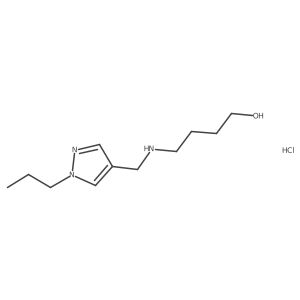 4-[(1-Propylpyrazol-4-yl)methylamino]butan-1-ol;hydrochloride结构式