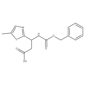 (3S)-3-{[(benzyloxy)carbonyl]amino}-3-(5-iodo-1,3-thiazol-2-yl)propanoic acid Structure