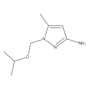 5-Methyl-1-[(propan-2-yloxy)methyl]-1H-pyrazol-3-amine结构式