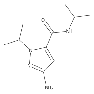 3-amino-N,1-bis(propan-2-yl)-1H-pyrazole-5-carboxamide结构式