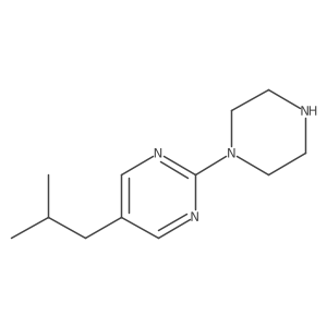 5-(2-Methylpropyl)-2-(piperazin-1-yl)pyrimidine Structure