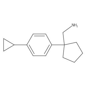 [1-(4-Cyclopropylphenyl)cyclopentyl]methanamine Structure