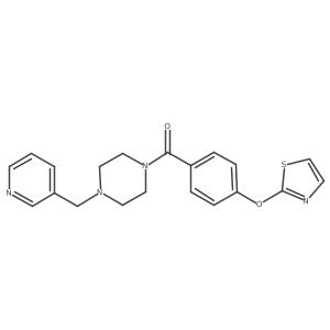 1-[(Pyridin-3-yl)methyl]-4-[4-(1,3-thiazol-2-yloxy)benzoyl]piperazine Structure